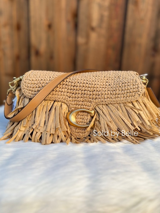Coach Handbags - NWT Coach Straw Tabby 26